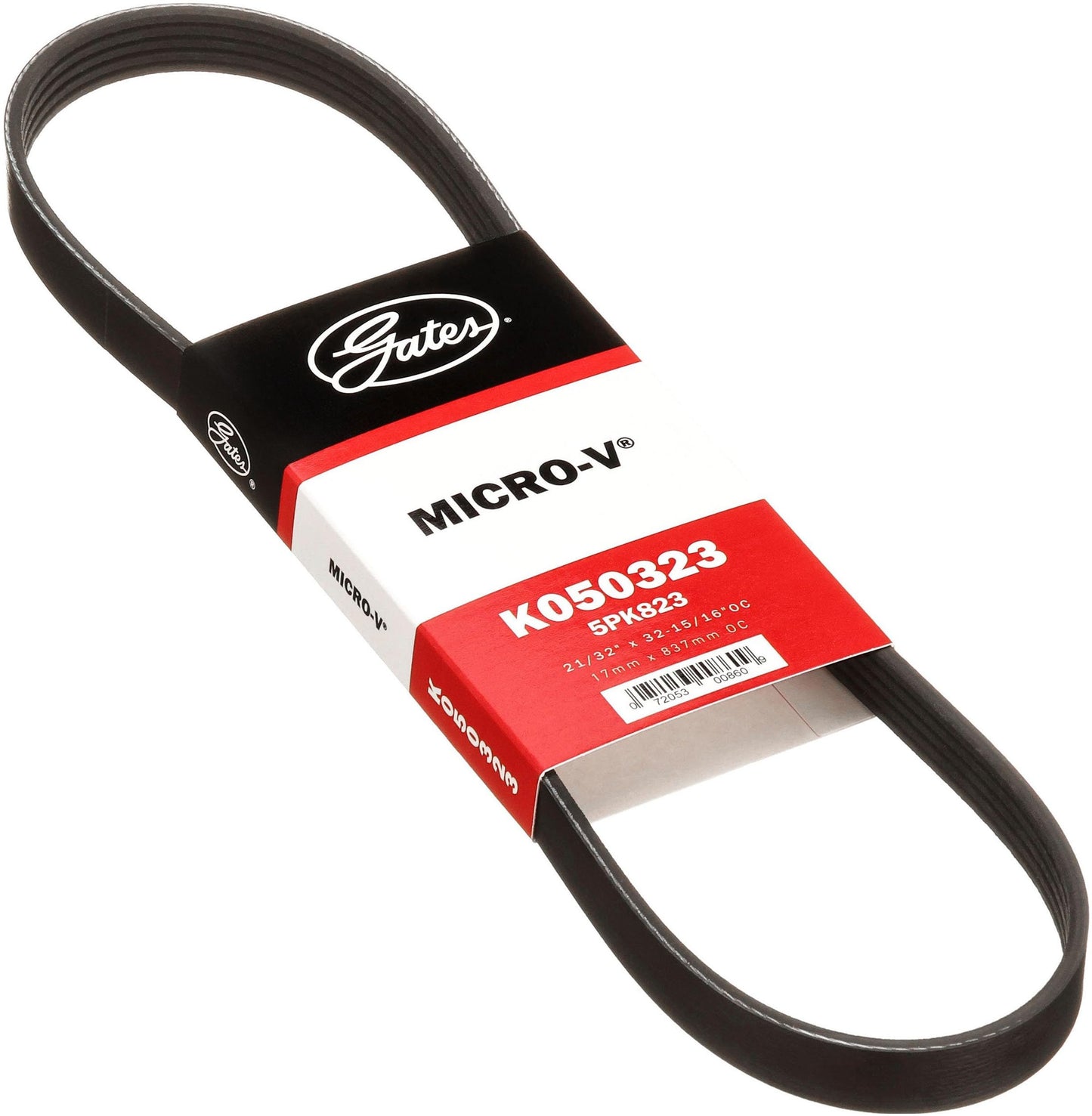 Gates K050323 Multi V-Groove Belt, Black