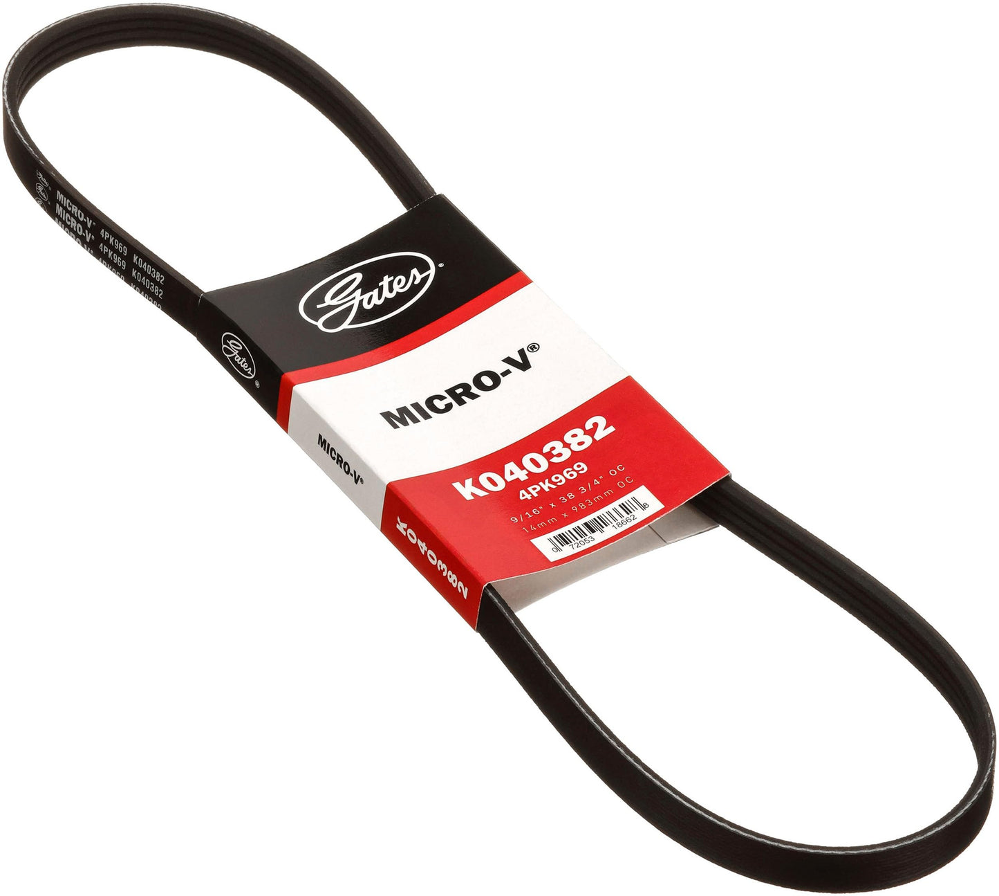 Gates K040382 Micro-V Serpentine Drive Belt