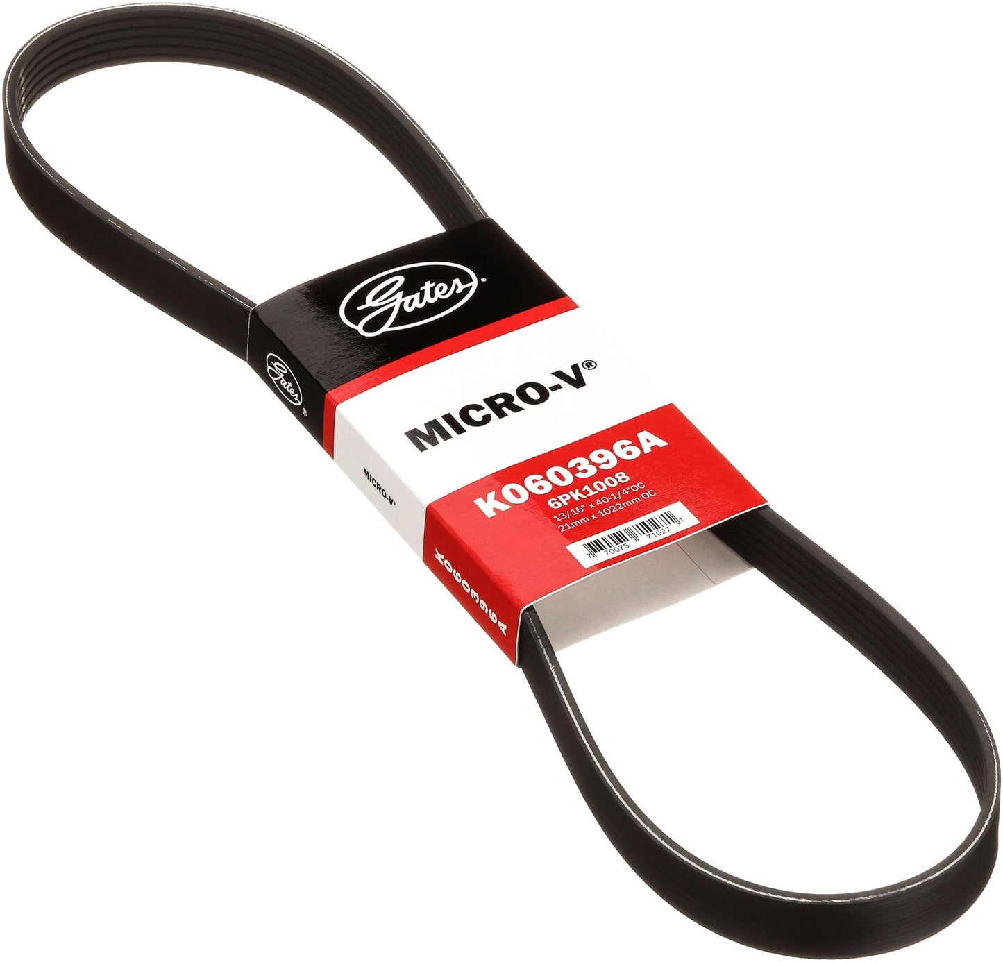 Gates K060396A Micro V Aramid Cord Serpentine Drive Belt