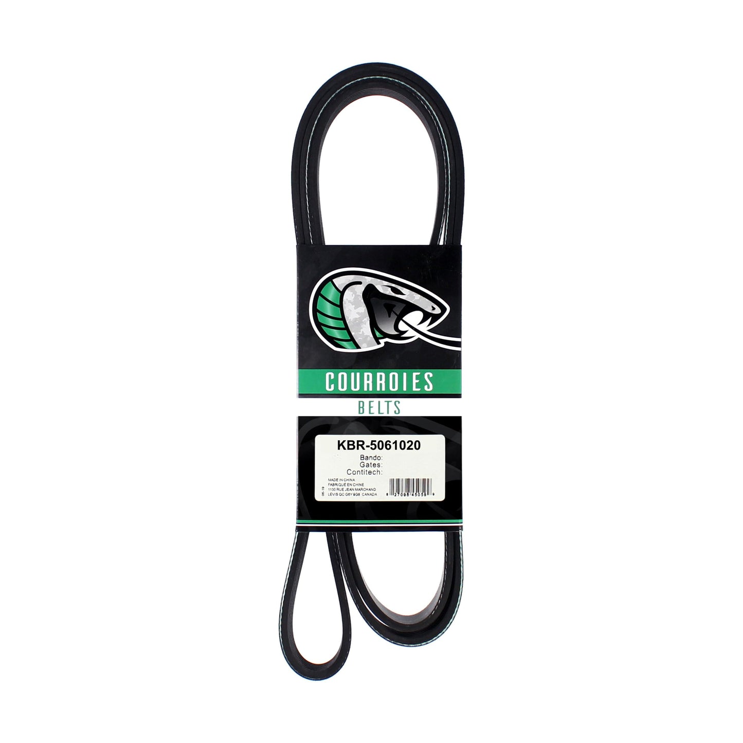 Main Drive Serpentine Belt KBR-5061020 For Ford Chevrolet F-150 C1500 K1500 Hyundai Sonata GMC Mustang Kia F-350 F-250 Forte K2500 Optima HD Suburban C2500 C3500 Express 3500 Bronco Rondo K3500 Buick