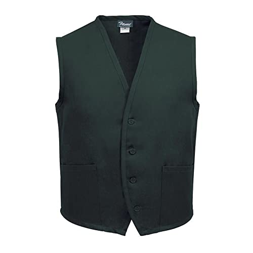 Gates Fame Fabrics23296 V65 Unisex Vest, 2 Pockets, Hunter Green, XL
