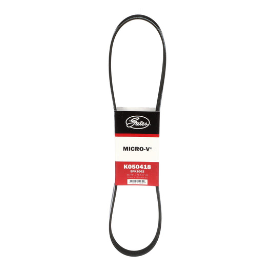 Gates K050418 Micro-V Serpentine Drive Belt, Black