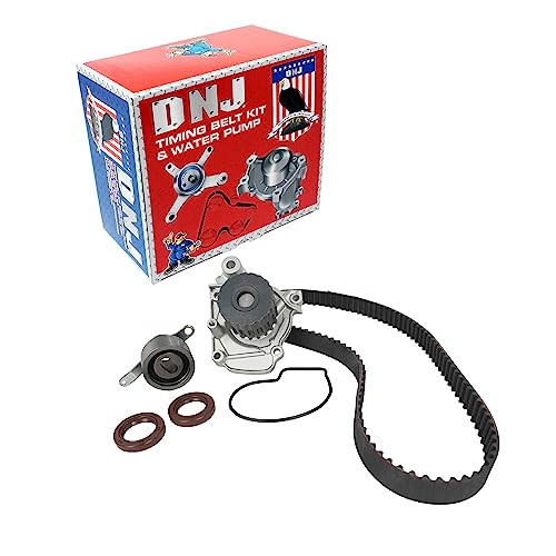 DNJ TBK297WP Timing Belt Kit with Water Pump for 1996-2000 Honda Civic Civic del Sol 1.6L L4 16V SOHC 1588cc
