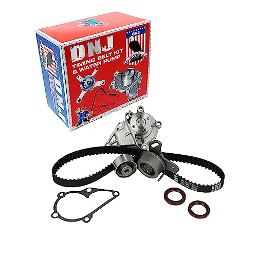 DNJ TBK122WP Timing Belt Kit with Water Pump for 1996-2011 Hyundai Kia Accent Rio Rio5 1.5L-1.6L L4 16V DOHC 1599cc