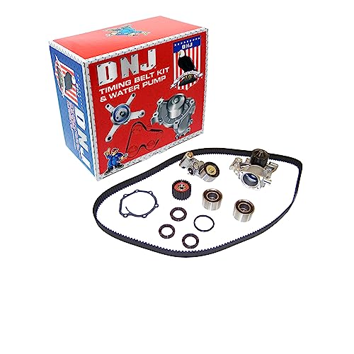 DNJ TBK719WP Timing Belt Kit with Water Pump for 1999-2006 Saab, Subaru 9-2X, Forester, Impreza 2.2L-2.5L H4 16V SOHC 2458cc