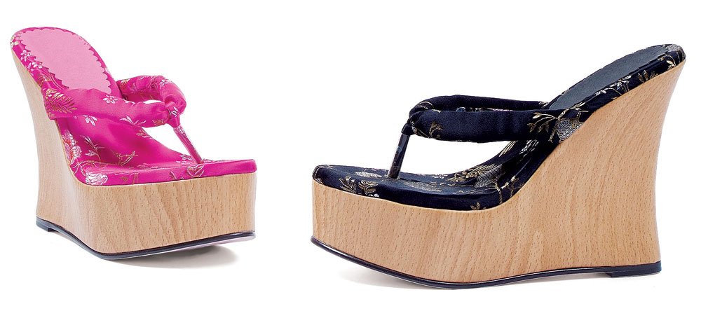 ELLIE 475-YOSHIKO/BLK/7 Womens 4.5" Geisha Thong Sandal.