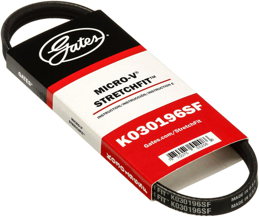 Gates K030196SF Stretch Fit Micro-V Serpentine Drive Belt