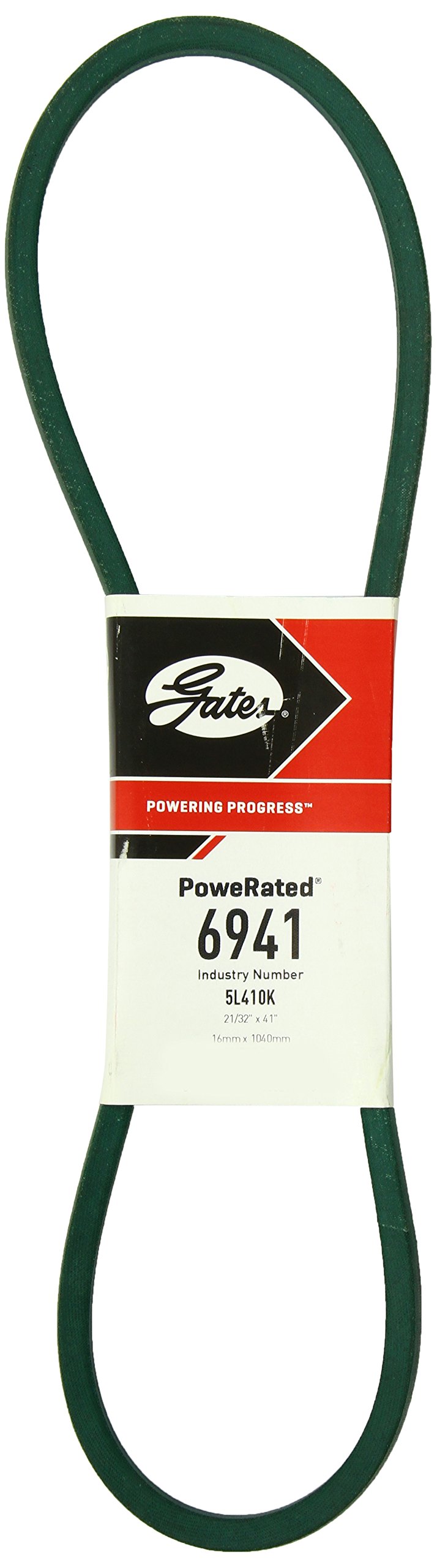 Gates 6941 PoweRated V-Belt, 5L Section, 21/32" Width, 3/8" Height, 41.0" Belt Outside Circumference