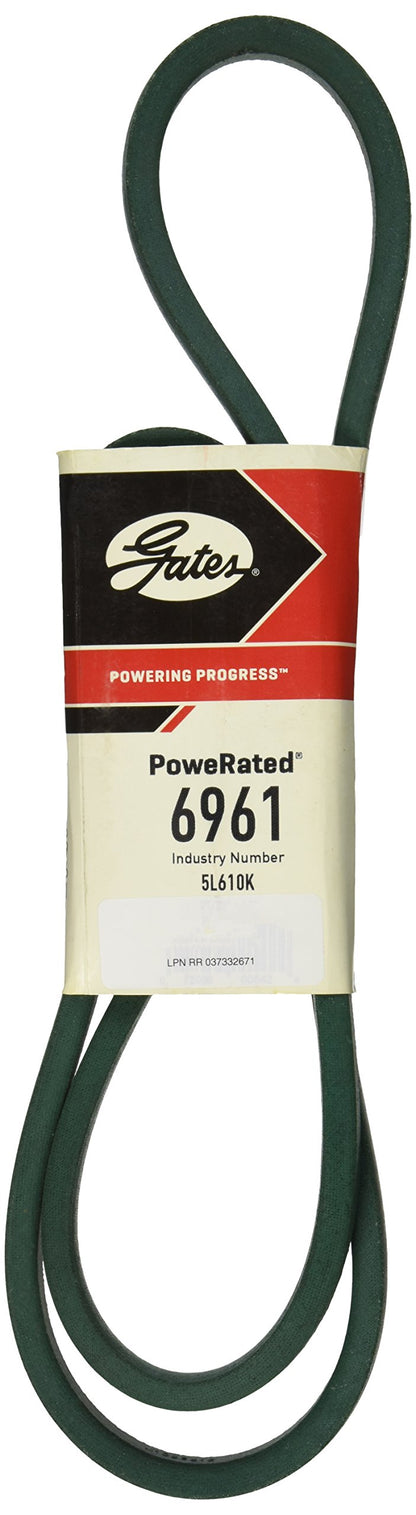 Gates 6961 PoweRated V-Belt, 5L Section, 21/32" Width, 3/8" Height, 61.0" Belt Outside Circumference