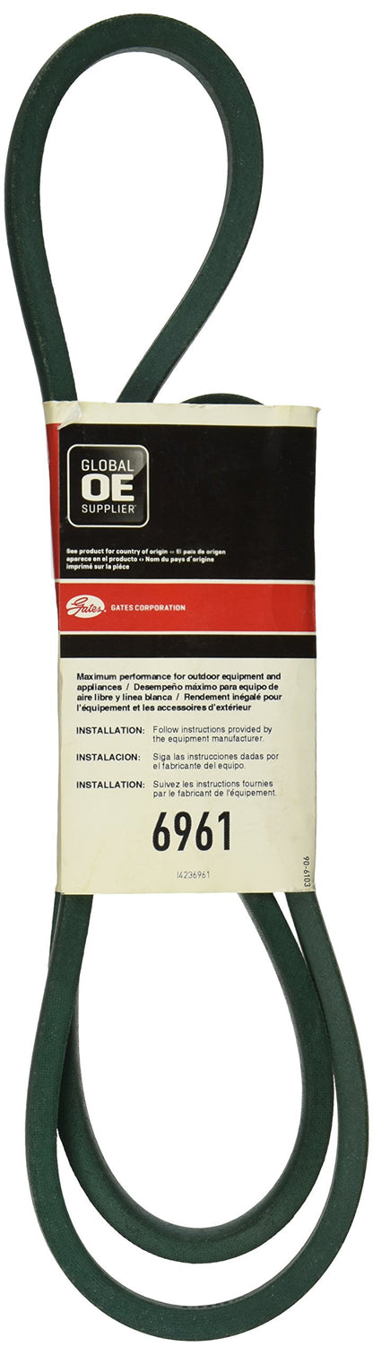 Gates 6961 PoweRated V-Belt, 5L Section, 21/32" Width, 3/8" Height, 61.0" Belt Outside Circumference