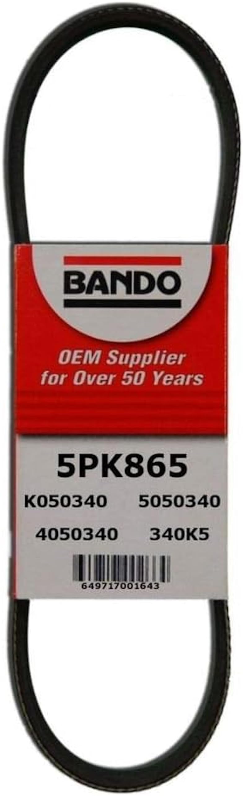 Bando USA 5PK865 OEM Quality Serpentine Belt