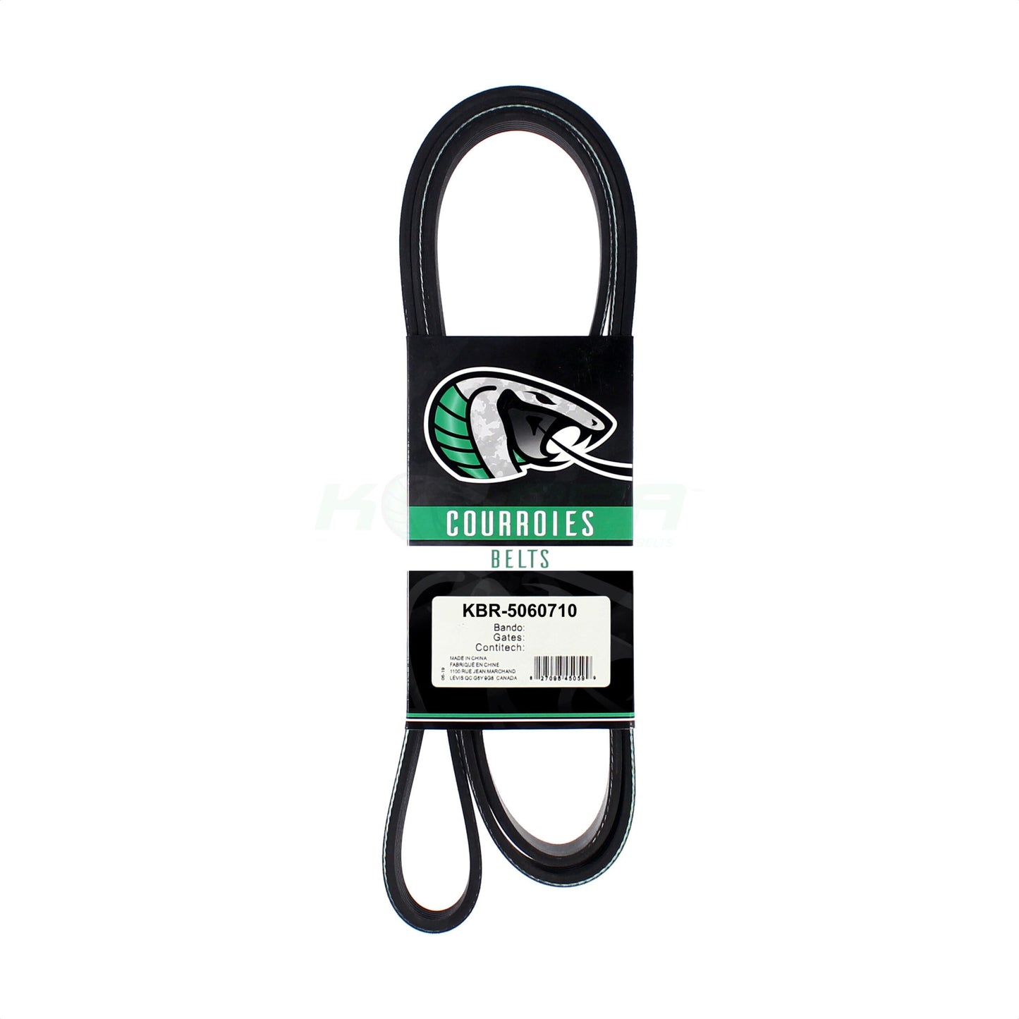 Kobra Serpentine Belt KBR-5060710 For Nissan Rogue Sentra Jeep Wrangler Chevrolet Grand Cherokee Cavalier Oldsmobile Cutlass Supreme Pontiac Buick Regal Sunbird Lumina Prix Ford Taurus Corsica Beretta