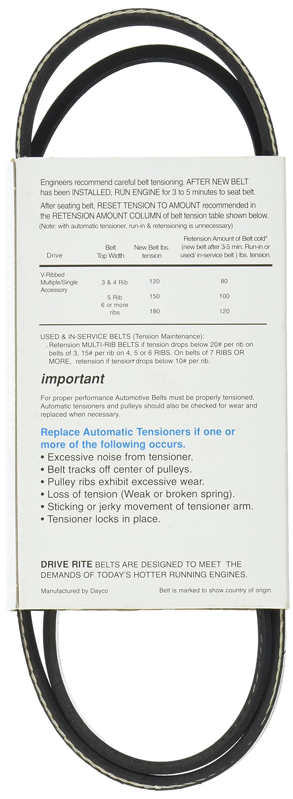 Dayco Drive Rite 5030440DR Serpentine Belt