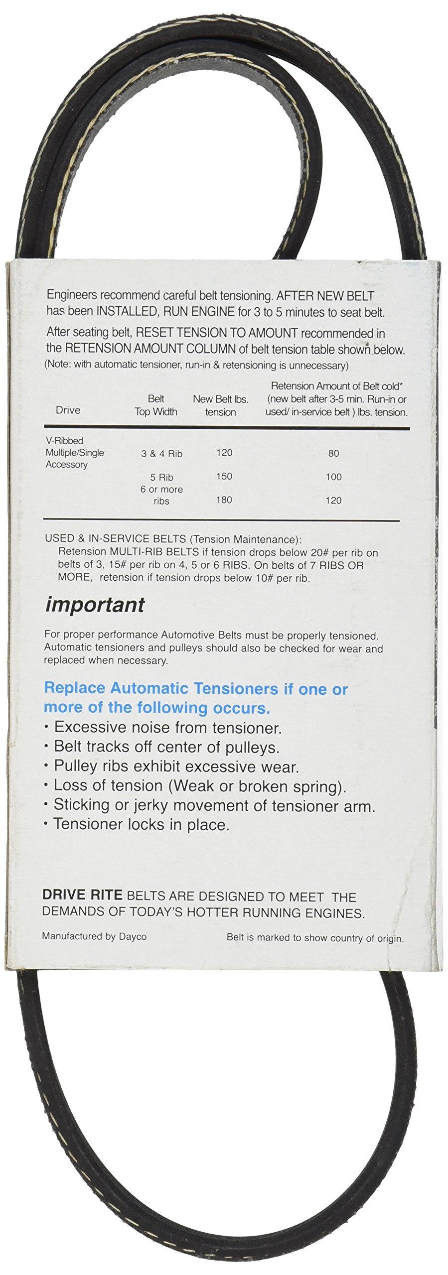 Dayco 5050360DR Serpentine Belt
