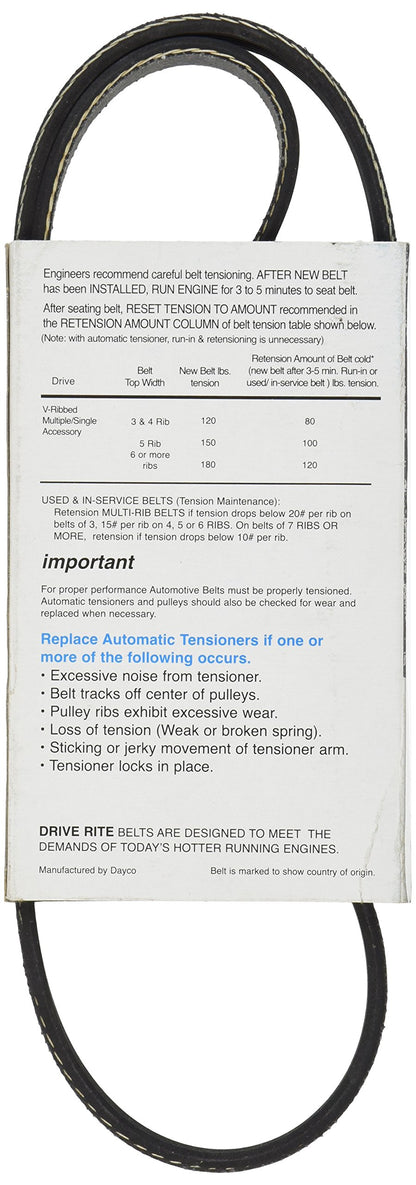 Dayco 5050360DR Serpentine Belt